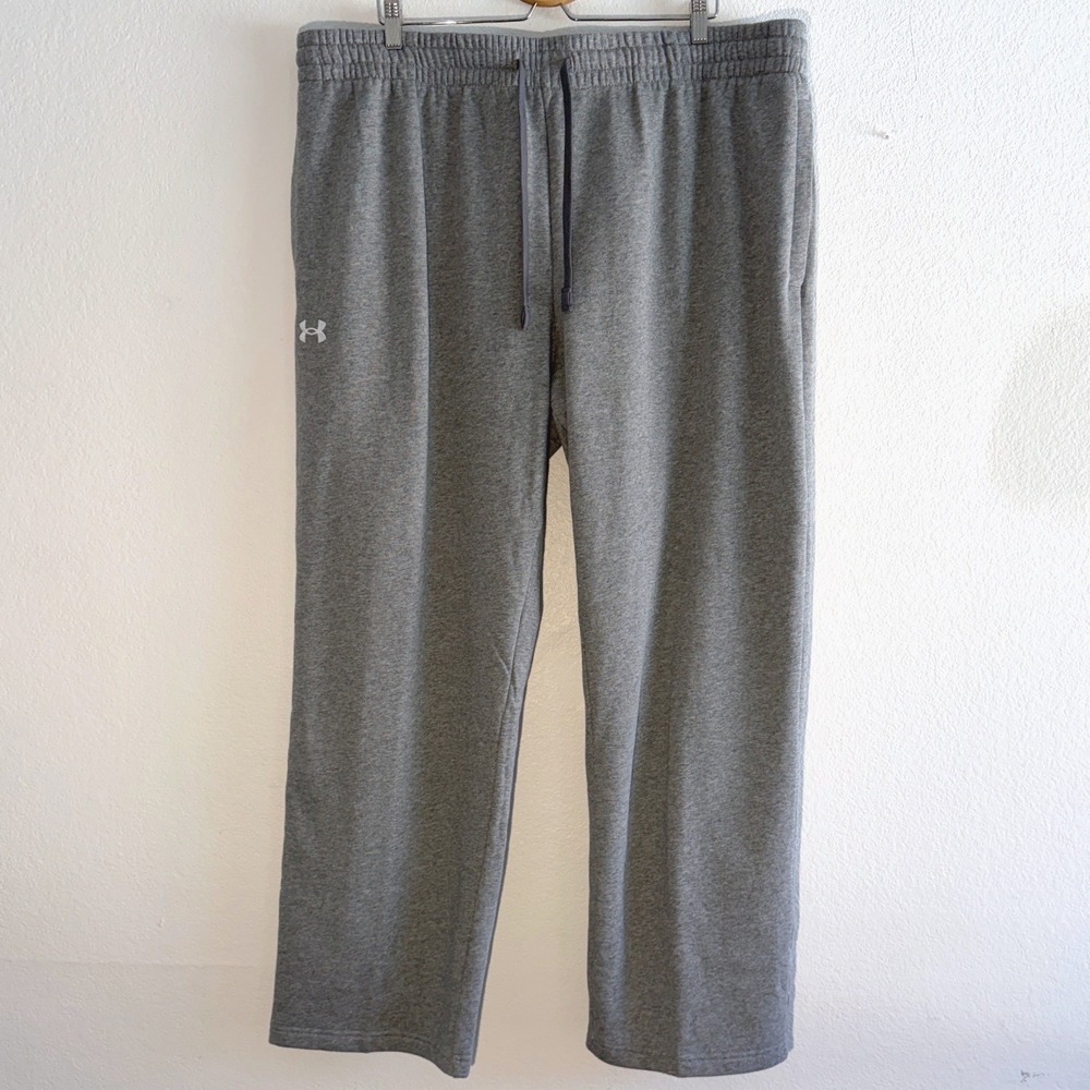 Under Armour Mens UA Rival Fleece Loose Pants Gray 3XL NWT